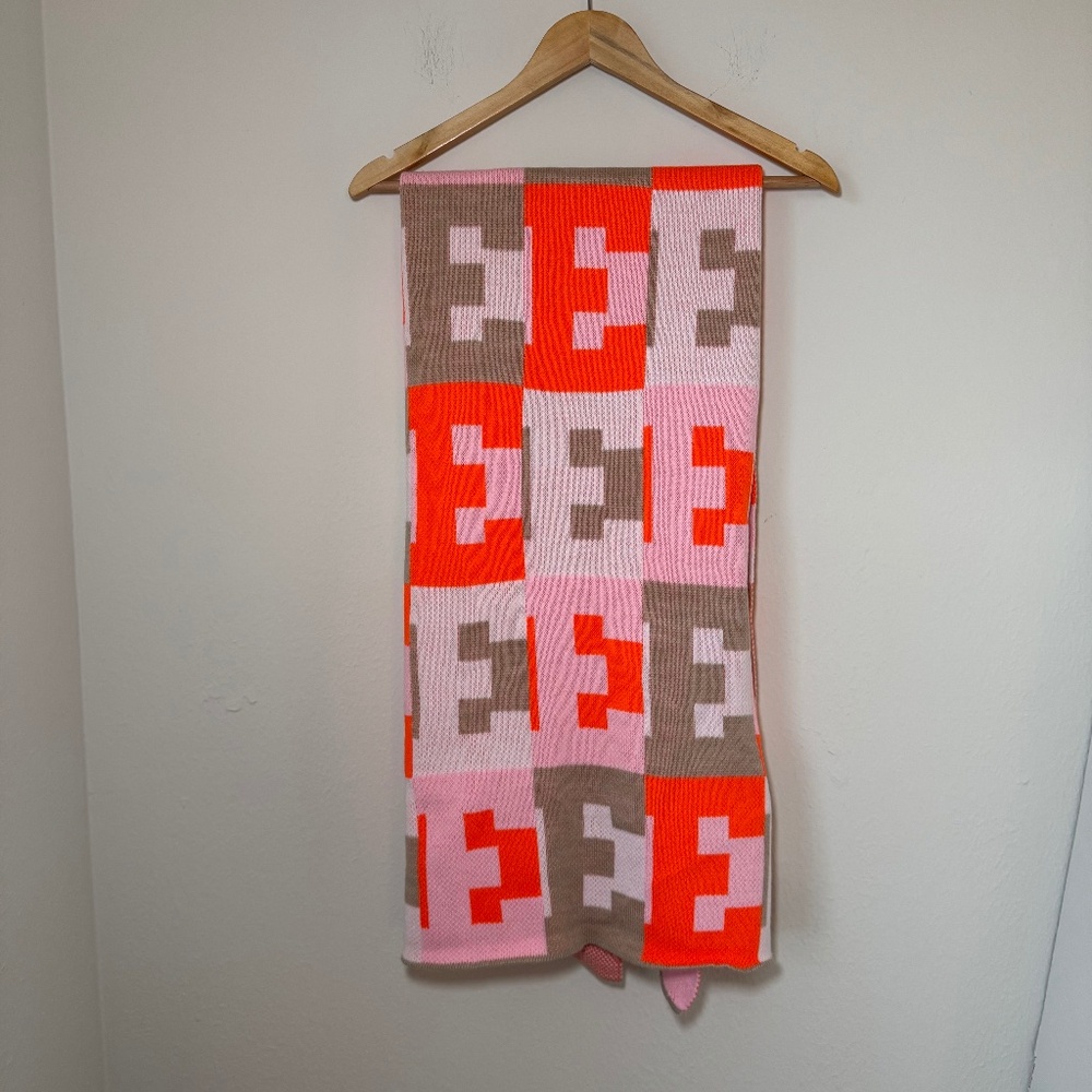 Baublebar Blanket Throw Orange Pink Modern Contemporary